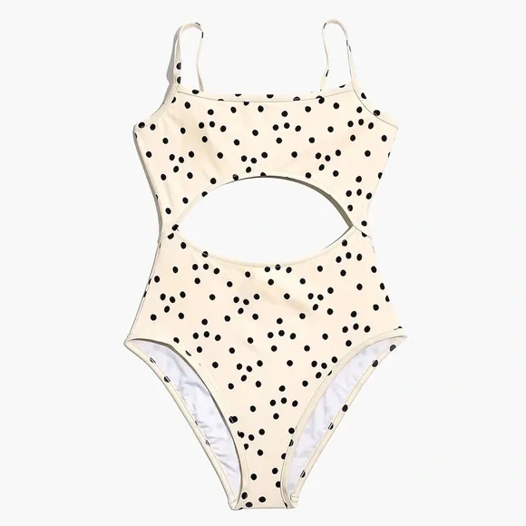 MadeWell Second Wave Cutout One-Piece Swimsuit in Dot Toss NA708 - Picture 4 of 5
